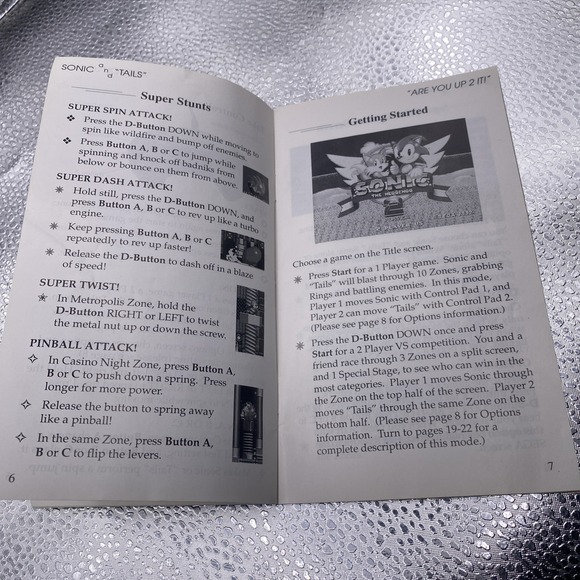 Sega Genesis Game Manuals Sonic The Hedge Hog 2 - Picture 6 of 15